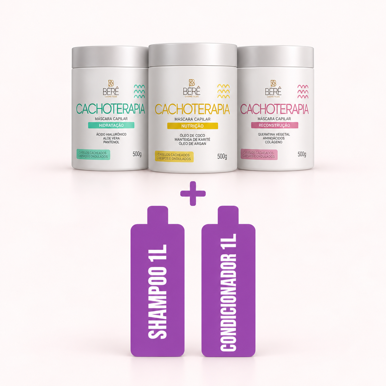 Kit Cachoterapia Completo + Shampoo e Condicionador